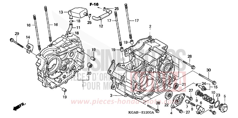 CRANKCASE for CG125 TITAN ES FORCE SILVER METALLIC (NH411) from 2004